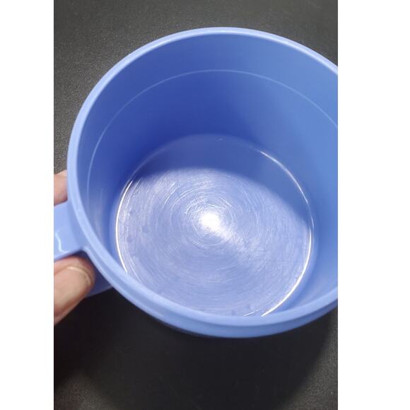 Tupperware 3155 Microwave 16 oz Soup Mug w/Vent Spout Lid 3156 Blue & Turquoise - Picture 6 of 6